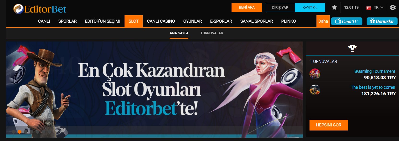 editörbet 3d slot